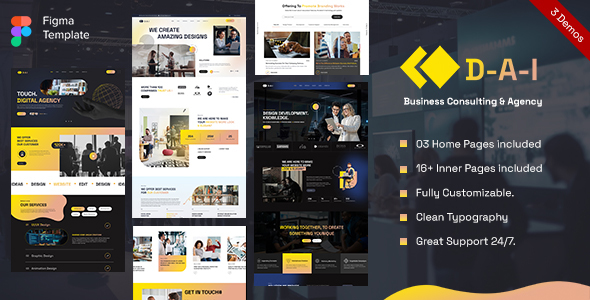 DAI - Digital Marketing Agency & Consulting Figma Design