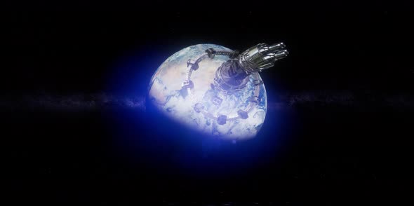 International Space Station Orbiting Earth in Virtual Reality alt