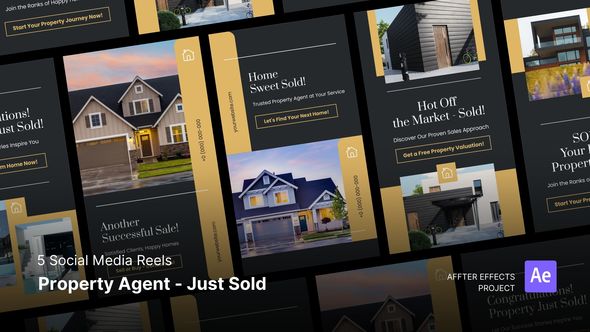 Social Media Reels - Property Agent - Just Sold After Effects Template