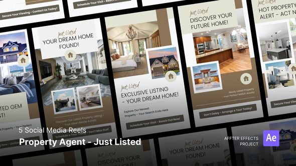 Social Media Reels - Property Agent - Just Listed After Effects Template