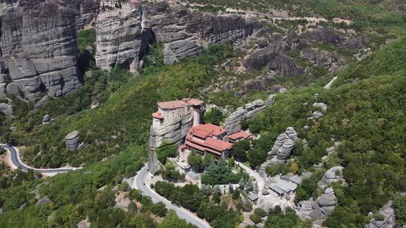 Meteora monastery in Kalabaka Greece mountains