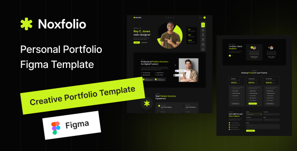 Noxfolio - Personal Portfolio Resume Figma Template