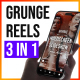 Grunge Grid Multiscreen Slideshow Reels and Stories - VideoHive Item for Sale