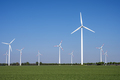 Modern wind turbines in an agricultural landscape - PhotoDune Item for Sale