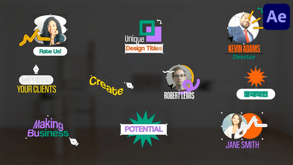Creative Designer Titles for After Effects alt