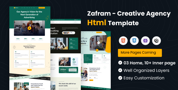 Zafram - Creative Agency HTML5  Template