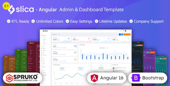 Slica – Angular Admin Dashboard Template