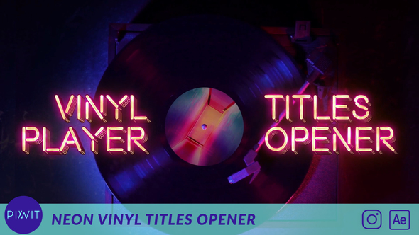 Neon Vinyl Titles Opener alt