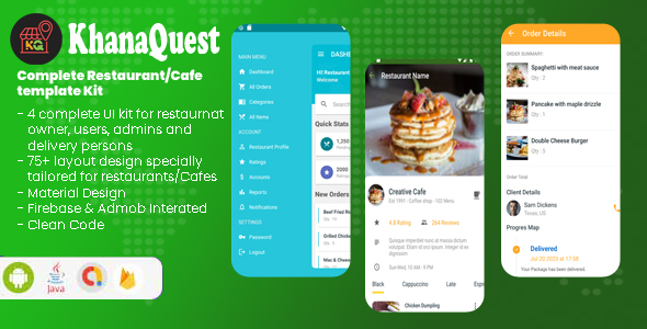 KhanaQuest - A complete Restaurant/Cafe UI Tempalte
