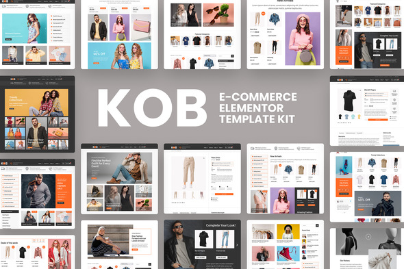 Kob - E-Commerce Elementor Pro Template Kit