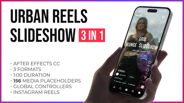 Urban Grunge Grid Slideshow Reels and Stories alt
