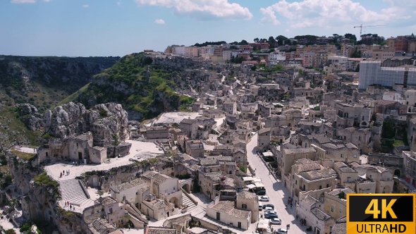 Circling Around The Unique City Of Matera