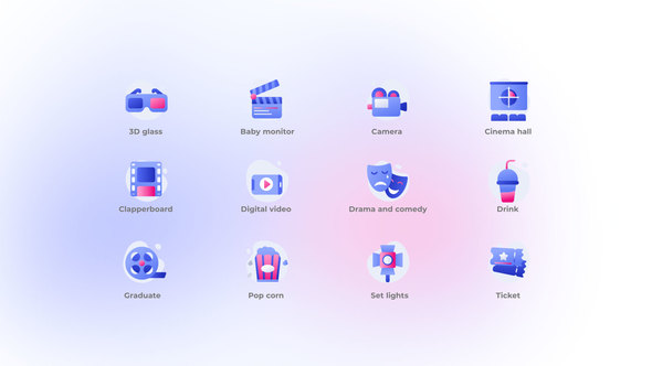 Cinema - Gradient Icons alt