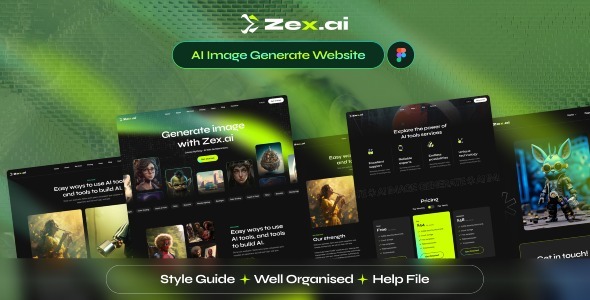 Zex - AI Image Generate Website Figma Template