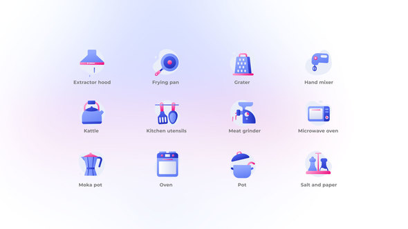 Kitchen - Gradient Icons