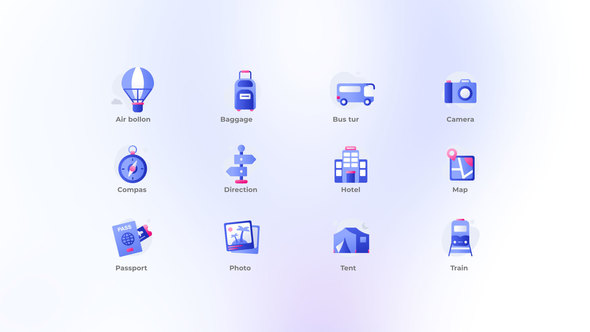 Travel - Gradient Icons