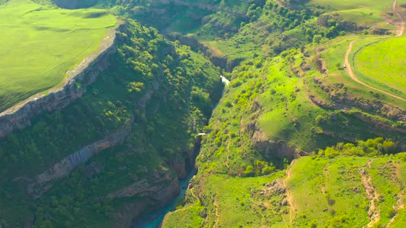 Aerial View on Blyde River Canyon the Largest Green Canyon in the World in Republic of South Africa