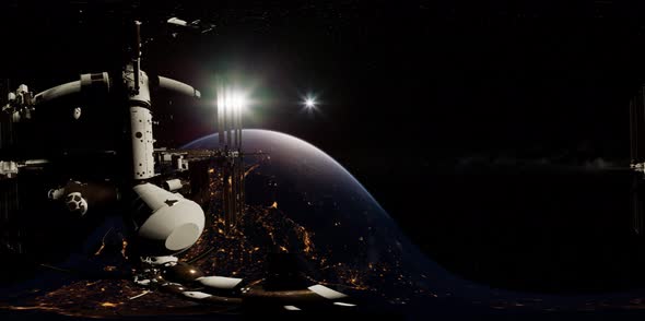 Timelapse ISS in Virtual Reality 360 Degree Video