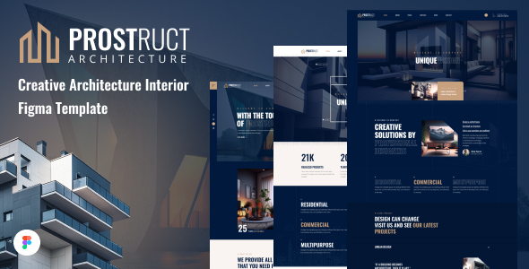 Prostruct - Architecture and Interior Design Figma Template