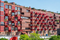 Modern red apartment building - PhotoDune Item for Sale