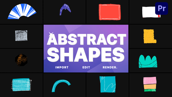 Colorful Abstract Shapes Animations | Premiere Pro MOGRT