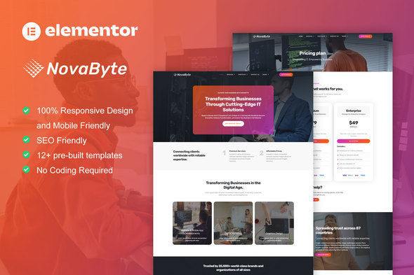 Novabyte - IT Solutions & Services Company Elementor Pro Template Kit