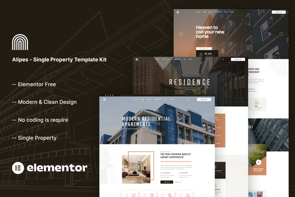 Alipes - Single Property Elementor Template Kit