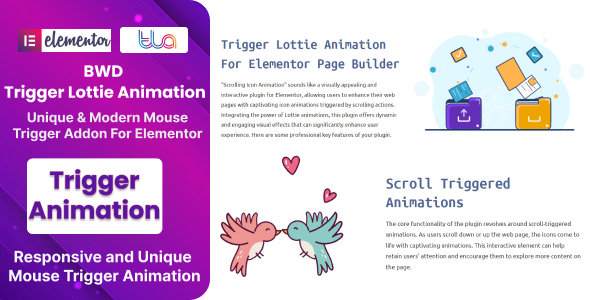 BWD Trigger Lottie Animation Addon For Elementor