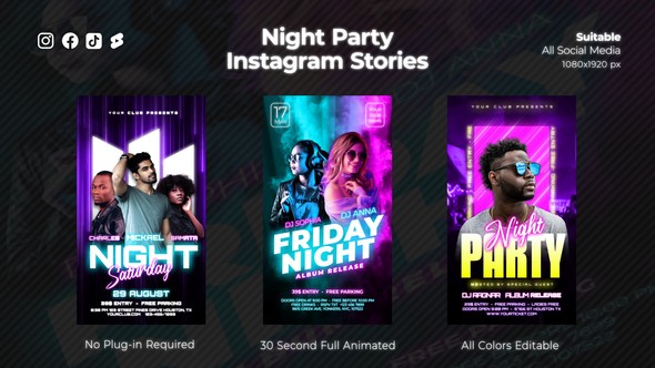 Night Party Instagram Stories alt