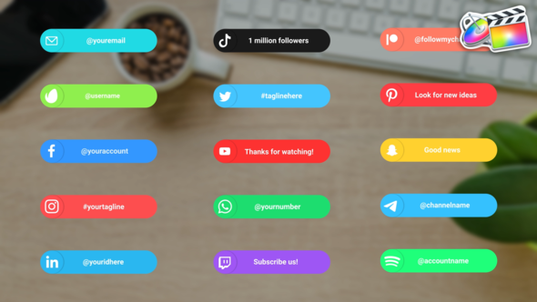 Social Media Lower Thirds | FCPX alt
