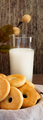 breakfast shortbread biscuits with glass of milk and  background - PhotoDune Item for Sale