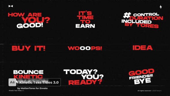 Kinetic Text Titles 3.0 \ AE
