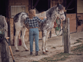 Unrecognizable woman putting pad on horse - PhotoDune Item for Sale
