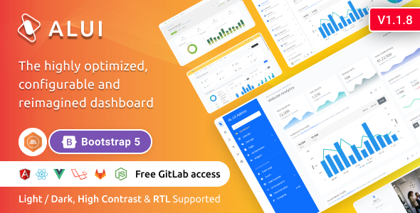 ALUI - Bootstrap 5 Responsive Admin Dashboard Template Theme