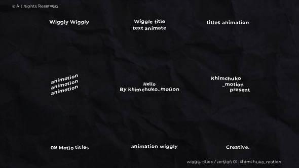 Wiggly Titles 1.0 / After Effects