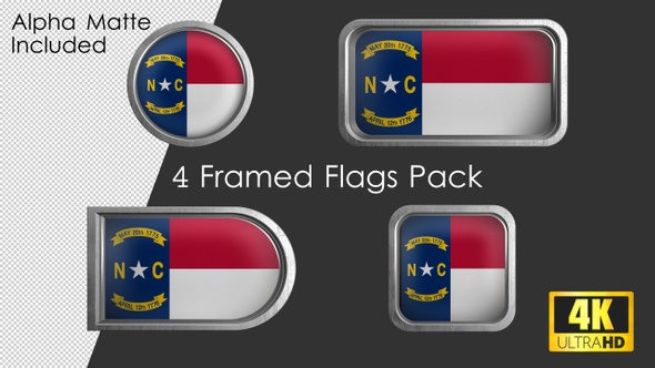 North Carolina State Flag Framed