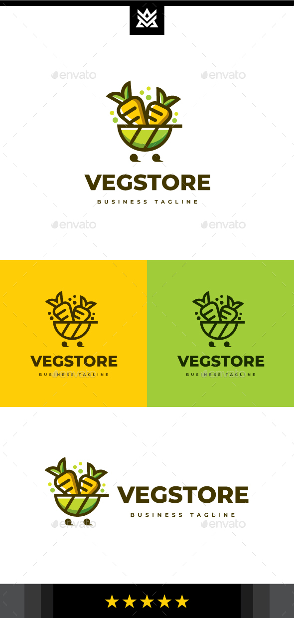 Vegan Store Logo Template
