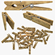 3D Clothespins - 3DOcean Item for Sale