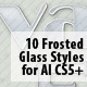 10 Frosted Glass Graphic Styles for Illustrator - GraphicRiver Item for Sale