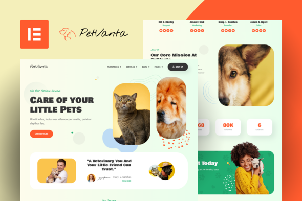 Petvanta - Pet Care Services Elementor Template Kit