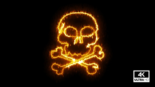 Fire Burning Skull V1