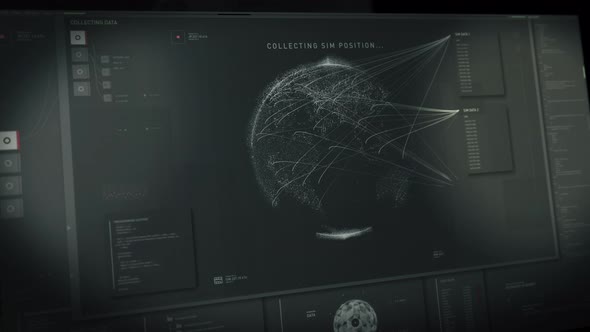 Interface of the tracking system gathers secret information from the world map alt