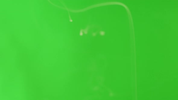 Smoke Jet on Green Chroma Key Background alt