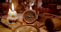 Vintage style travel and adventure. Vintage old compass and other vintage items on the table. - PhotoDune Item for Sale