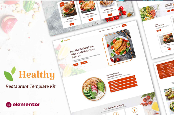 Healthy - Restaurant  Elementor Template Kit