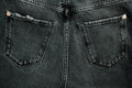 Back of black jeans close-up. Trendy casual wear. - PhotoDune Item for Sale