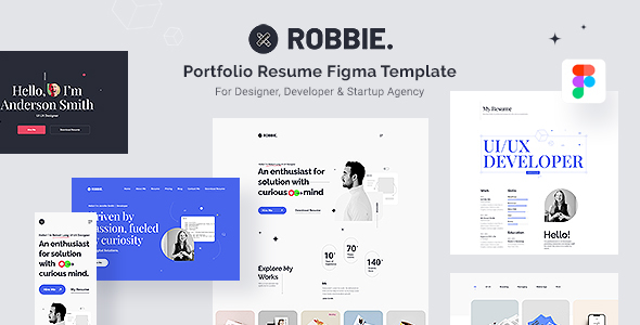 ROBBIE - Portfolio Resume Figma Template
