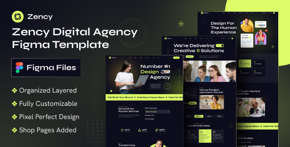 Zency - Creative Business Agency & Startup Figma Template