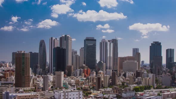 Time Lapse of the incredible skyline of Shinjuku in Tokyo Japan