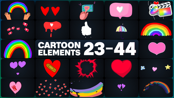 Cartoon Elements for FCPX alt